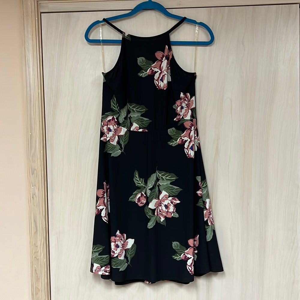 Lush High Neck Floral Dress